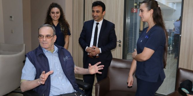 Evde bakımdan faydalanan yaşlı adamdan teşekkür