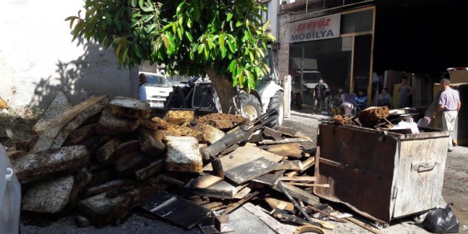 Akdeniz’de iş yeri yanan vatandaşa maddi yardım