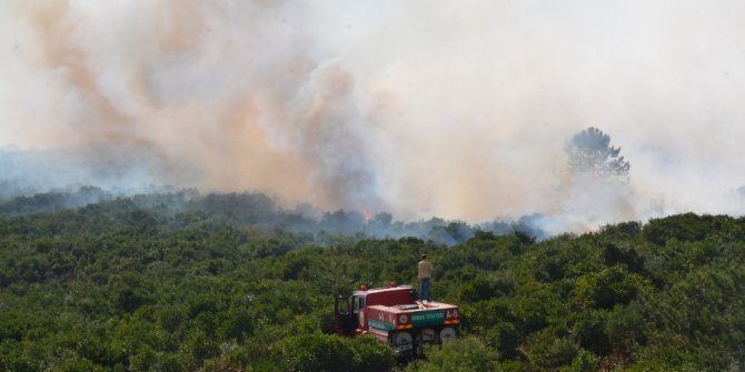 Sancaktepe’de askeri alanda yangın