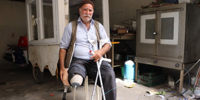 64 yaşındaki engellinin ekmek teknesini çaldılar