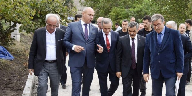 Vali Kaymak Tekkeköy Mağaralarında incelemelerde bulundu