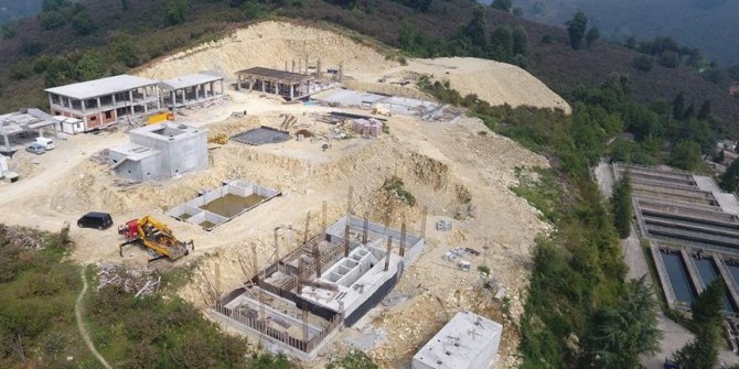 İçme suyu arıtma tesisi inşaatı yükseliyor