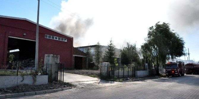Uşak’ta Fabrika Yangını