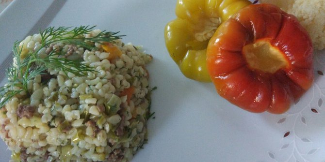 Sebzeli bulgur pilavı tarifi