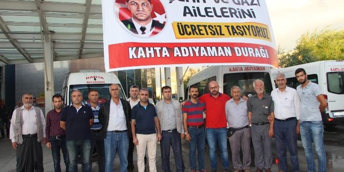 Kahta’daki Şehit Ailelerine Ücretsiz Ulaşım