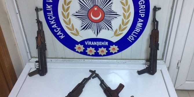 Viranşehir’de 4 Kalaşnikofla Yakalanan 2 Şüpheli Tutuklandı