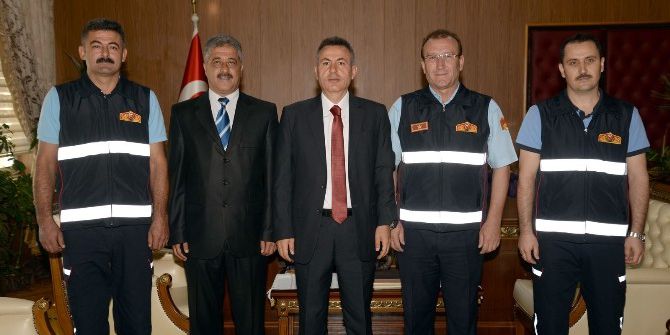 İtfaiyecilerden Vali Elban’a Ziyaret