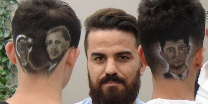 Cumhurbaşkanı Erdoğan Ve Şehit Halisdemir’n Portrelerini Saçlarına Kazıdılar