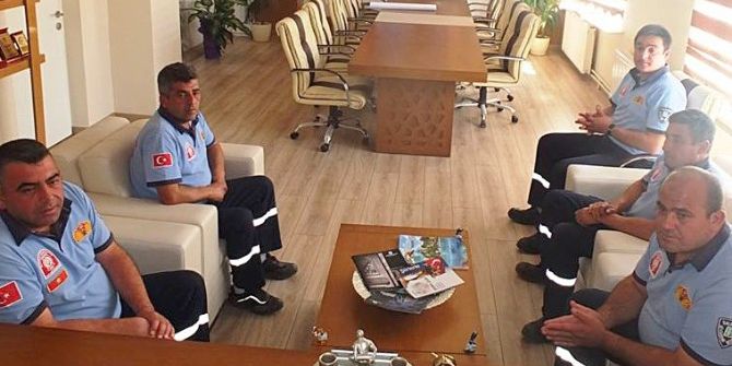 İtfaiyeciler Ersoy’u Ziyaret Etti