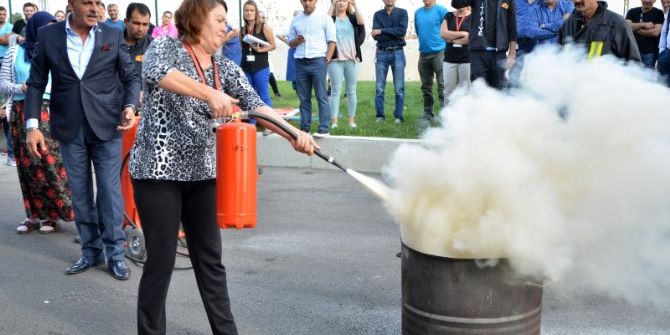 Tekstil Fabrikasında Yangın Tatbikatı