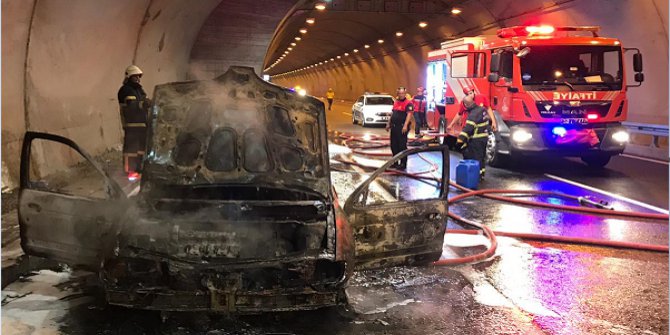 Tünelde Araç Yangını