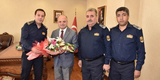 İtfaiyecilerden Vali Çakacak’a Ziyaret