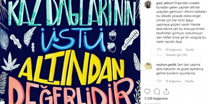 Hande Yener’den Kaz Dağları Paylaşımı