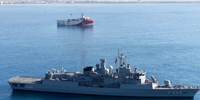 Oruçreis Araştırma Gemisi’ne Oruçreis Fırkateyni Refakat Ediyor