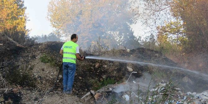 Çöplük Haline Getirilen Alanda Yangın