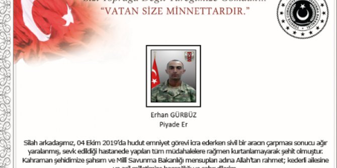 Bakan Akar’dan Başsağlığı Mesajı