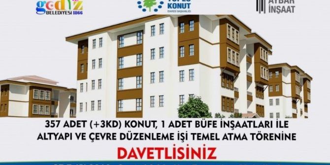 Gediz’de 4. Etap Toki Konutlarının Temeli Törenle Atıldı