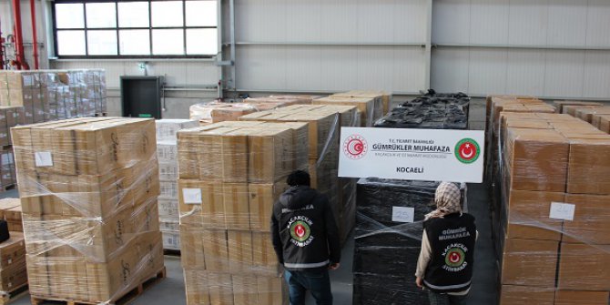 Kocaeli’nde 624 Bin Paket Kaçak Sigara Ele Geçirildi