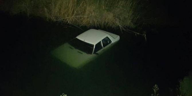 Çalınan Otomobil Tahliye Kanalında Bulundu