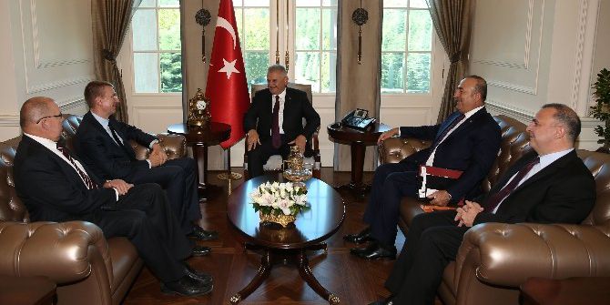 Başbakan Yıldırım, Letonya Dışişleri Bakanı Edgars Rinkevics’i Kabul Etti