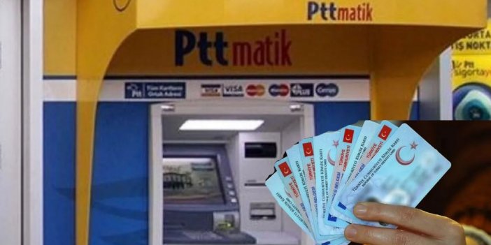 PTT ATM'lerinden çipli TC kimlik kartıyla çekim imkanı