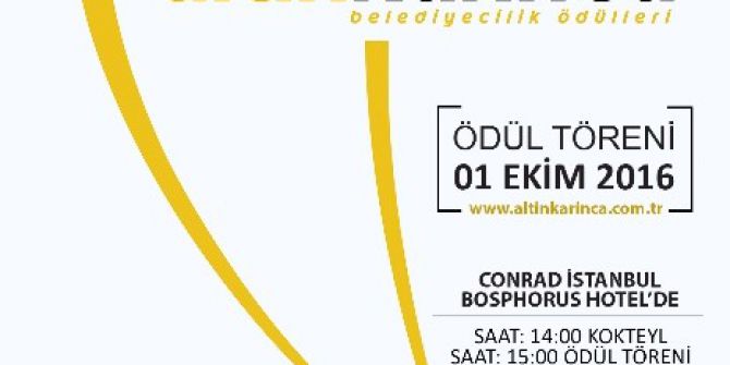 Altın Karınca Belediyecilik Ödülleri Sahiplerini Bulacak