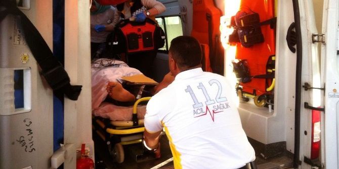 Tır’la Çarpışan Motosikletin Sürücüsü Ağır Yaralandı