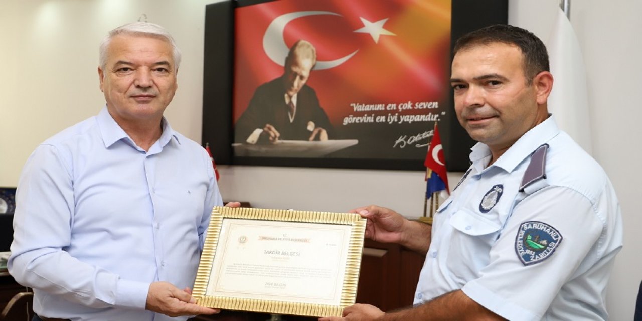 Dolandırıcıları Yakalatan Zabıtaya Takdir Belgesi