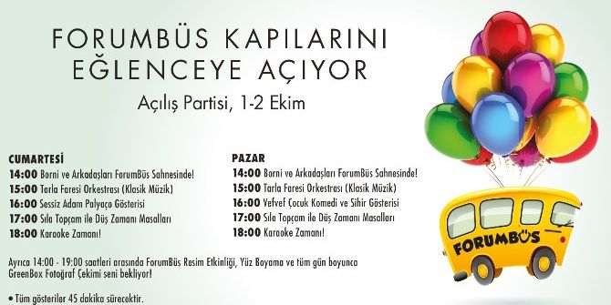 Forum Bornova’da Forumbüs Kapılarını Eğlenceye Açıyor