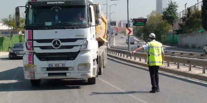 Polis Beton Mikseri Ve Hafriyat Kamyonlarına Yönelik Uygulamalarını Arttırdı
