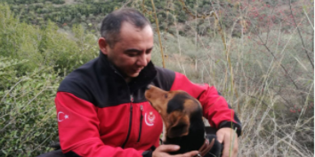 Çukura Düşen Av Köpeği Osman’ı İtfaiyeciler Kurtardı