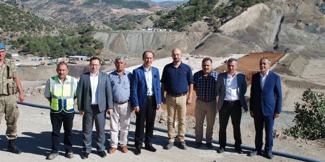 Vali Abdullah Erin Çetintepe Barajında İncelemelerde Bulundu