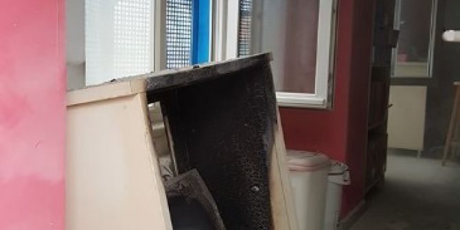 İş Yeri Yangını İtfaiye Ekiplerince Söndürüldü