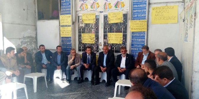 Saadet Partisinden Mağdur Belediye Pasajı Esnafına Ziyaret