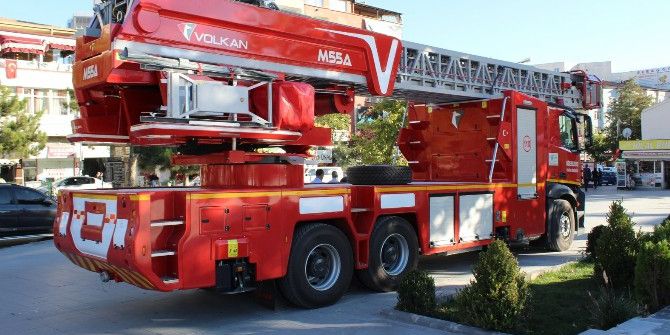 Niğde Belediyesi 55 Metrelik Merdivenli İtfaiye Aracı Aldı