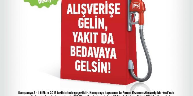 Forum Erzurum’da Alışveriş Sizden, Akaryakıt Petrol Ofisi’nden!