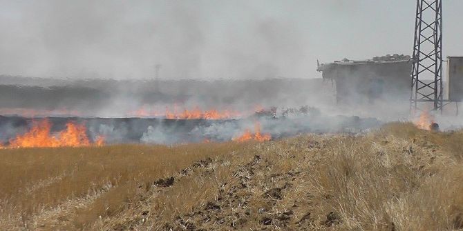 Kulu’da Anız Yangını