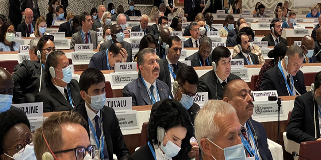 Bakan Koca, 75. Dünya Sağlık Asamblesi’ne Katıldı