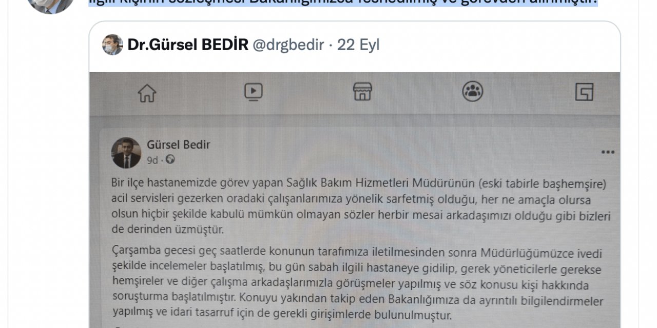 Kırbaçcı (!) Başhemşire Görevden Alındı !