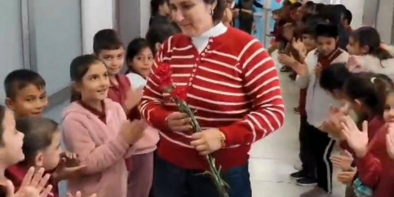 Antalya’da İyileşen Öğretmen, Öğrencileriyle Kucaklaştı