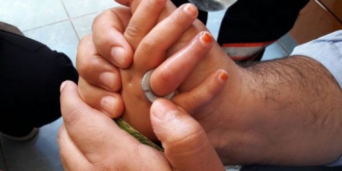 Minik Sevgi’nin İmdadına İtfaiye Yetişti