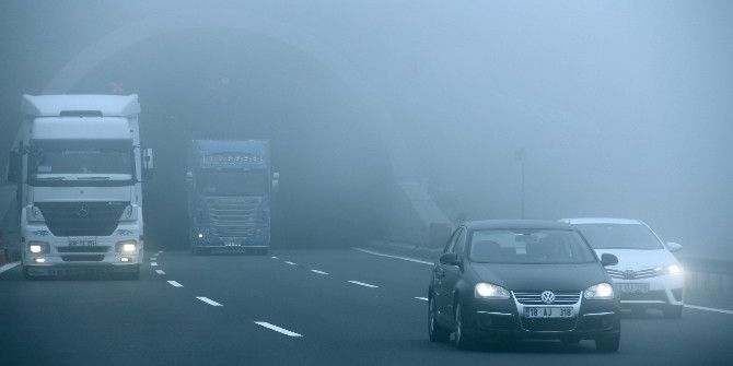 900 Rakımlı Bolu Dağı’na Sis Çöktü