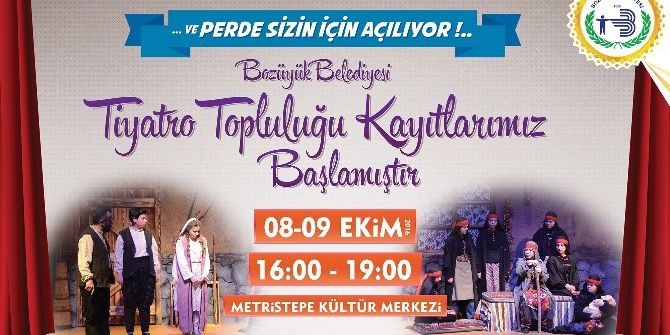 Bozüyük Belediyesi Tiyatro Topluluğu Kayıtları 8-9 Ekim’de