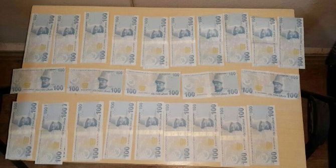 Tekirdağ’da 6 Bin 100 Lira Tutarında Sahte Para Ele Geçirildi