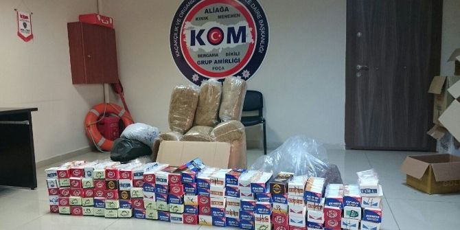 Aliağa’da 70 Kilogram Kaçak Tütün Ele Geçirildi