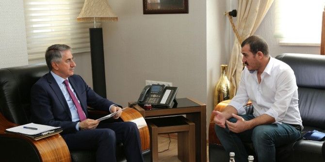 Terör Saldırısında Yaralanan Tır Sürücüsü Başkan Yanılmaz’ı Ziyaret Etti