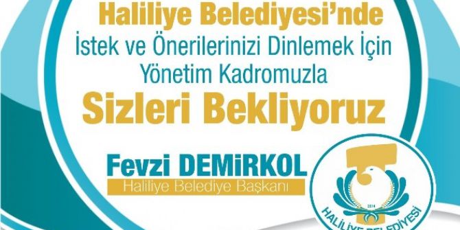 Haliliye’de Halk Günü Toplantısı Yapılacak