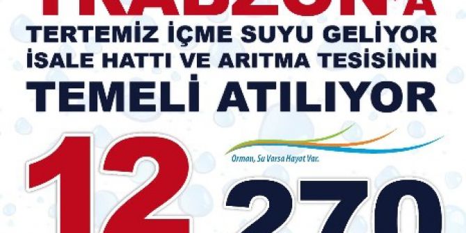 Trabzon’da 270 Milyon Tl’lik Yatırım Bedelli 12 Tesisin Temeli Ve Açılışı Gerçekleştirilecek
