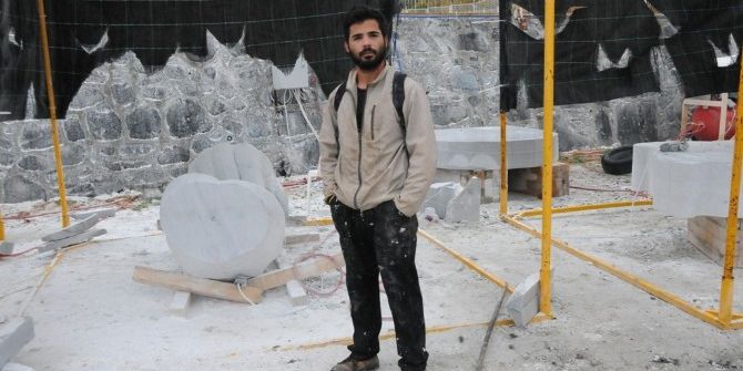 2. Bisanthe Taş Heykel Sempozyumu’nda “Üstten Gelen El” Heykeli