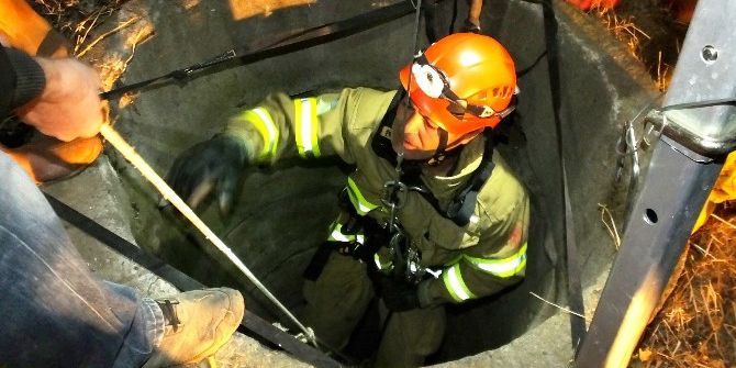 Kuyuya Düşen Keçiye Kurtarma Operasyonu